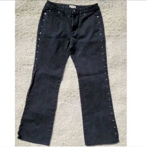 Michael Kors Studded Bootcut Black Jeans Size 6 - Picture 4 of 4